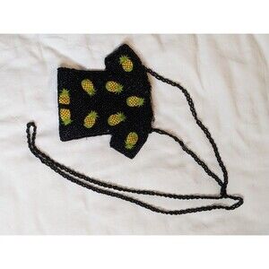 Vintage Maui by Design Hand Beaded Pineapple Crossbody